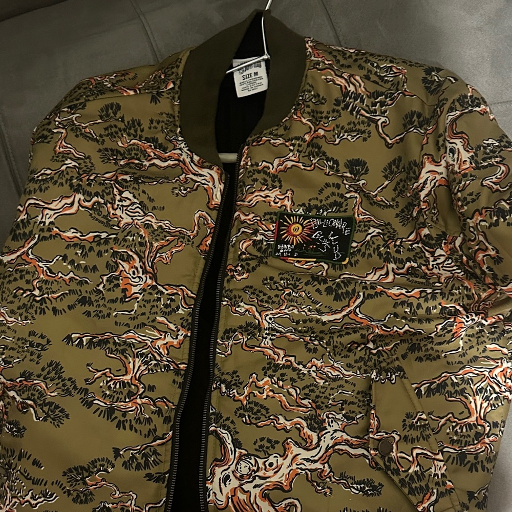 Ralph Lauren Double RL Olive Graphic Bomber Jacket